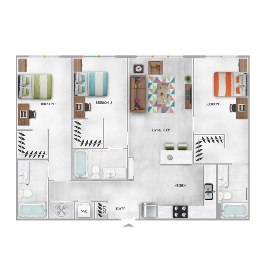 Unit C1-A Rendering
