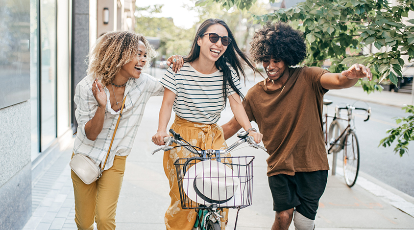 Group of diverse young adults