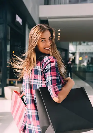 young woman shopping