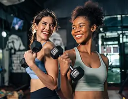 young women at the gym